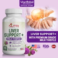 Nutri Botanics Milk Thistle Liver Support - Liver Supplement For Liver Detox Liver Health - 60's