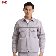 PMK - 23CSS - เสื้อช็อปแขนยาว ผ้าหนาปานกลาง ทอแน่น ไม่ติดฝุ่น ทนทาน ผ้าเงาสวย เคลื่อนไหวสะดวก