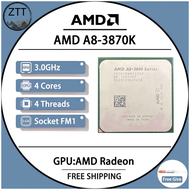 A8-3870K A8-Series AMD A8 3870K A8 3870 Quad-Core CPU 3.0G เดสก์ท็อปชุดแสดงผล Apu AD3870WNZ43GX ซ็อกเก็ต905pin FM1