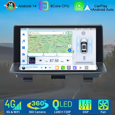 9" Android14 Car Radio For Audi Q3 8U 2011-2018 Multimedia Video Stereo Receiver Player GPS Navigati