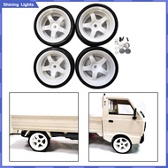 Baoblaze RC Car Drift Tires with Wheel Rims for WPL D12 1:10 RC Truck Upgrade Parts