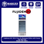 Fujidenzo SUF 100 A 10 cu. ft. Showcase Chiller with Freezer Top, Key Lock