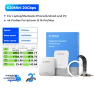 ORICO 2000เมกะไบต์/วินาที MagSafe มากหน่วยความจำภายนอก SSD SSD ขนาด512GB/1 Tb/ 2TB สำหรับ iPhone 17 
