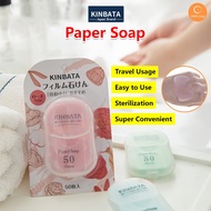✅SG Ready Stocks✅ Japan Kinbata Paper Soap Travel Disposable Soap Hand Wash Portable Paper Soap 纸肥皂