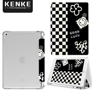 KENKE iPad case Cartoon Cute Checkerboard Transparent Silicone Soft iPad cover for iPad 2020 Air4 Pro 11 12.9 2020 2021 mini 6 mini 5 iPad 7th 8th 9th generation iPad 5th 6th 2017 2018 Pro 10.5 Air 3 Case With Pencil Holder Anti-fall Case