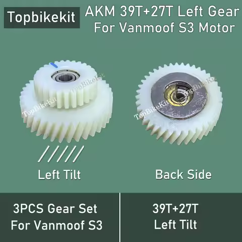 For Vanmoof S3 Motor Gear Set 39T 27T Left Tilt Replacement Nylon Gear Set for S3 AKM Hub Motor