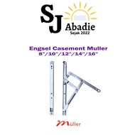 (1 PAIR) MULLER Silver Iron Casement Window Hinge 8 10 12 14 16 Inch | SJ ABADIE |