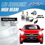 【TOP QUALITY】2PC PERODUA AXIA High Beam Headlight Head Lamp Light LED Bulb Lampu Depan Besar axia