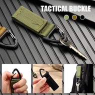 New Webbing Carabiner Belt Clip   Nylon Velcro Keychain  Waist &amp; Backpack Fastener Bottle Cage  Outdoor Climbing Tactical Stand Hook