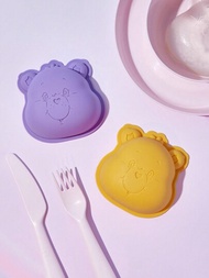 SHEIN X Care Bears 2入組套蛋糕模具套裝（紫色和橙色）