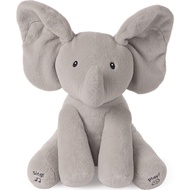Baby Animated Flappy The Elephant Stuffed Animal Plush, Gray, 30cm