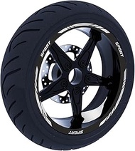 DualColorStampe Motorcycle Rim Strip Set for 2 Wheels from 15 to 19 Inches | Motorcycle Wheel Sticke
