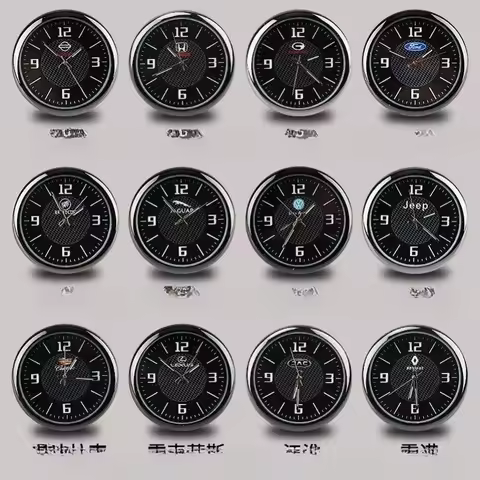 Car Dashboard Clock Electronic Car Clock Premium Vehicle Quartz Watch, Decorative Accessory with Haz