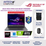 Asus ROG Strix G18 G814F-PS9038W 18'' 2.5K 240Hz Gaming Laptop ( R9-9955HX, 32GB, 1TB SSD, RTX5070 8