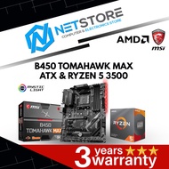 PWP MSI B450 TOMAHAWK MAX ATX & AMD RYZEN 5 3500 PROCESSOR