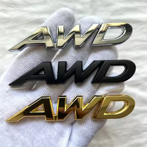 Metal AWD four-wheel drive car logo is suitable for body trunk tail side car sticker decal decorativ