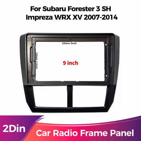 Car Android Radio Frame For Subaru Forester 3 SH Impreza WRX XV 2007-2014 9 inch Fascia Stereo Panel
