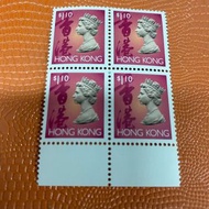 方連$1.1 英女皇頭像郵票冇黃 品相如圖 香港郵票