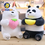 25cm New we bare bear plush toy cut cartoon three bare bears with fruits Filled animal Polar bear fi