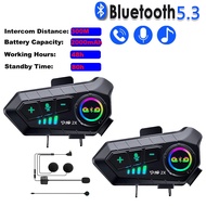 HLINKEY YP10 2X หมวกกันน็อคอินเตอร์คอมหูฟังไร้สายบลูทูธ5.3ชุดหูฟังรถจักรยานยนต์สำหรับผู้ขับขี่2คนแฮน