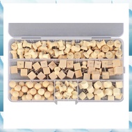 (EMGD) 180 Wooden Push Pins Geometric Shape for DIY Craft Supplies Apparel Sewing Point Wooden Photo