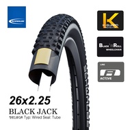 ยางนอกจักรยาน Schwalbe Black Jack 26 x 2.0 x2.25 ยางทัวร์ริ่งดีๆ สำหรับสายลุย ทางดิน ทางโคลน มาจ้า ทางดำก็สบาย ทนทานใช้นานหลายปี