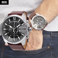 (Real Photo)Original Diesel Mega Chief Chronographs Brown Leather Watch DZ4290 Jam Tangan Lelaki