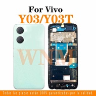 Back Battery Cover Housing For VIVO Y03 Y03T V2332 LCD Housing Middle Frame Plate Cover Bezel replac