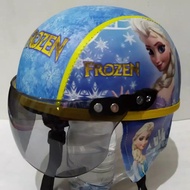 Sichan Children's Helmet frozen Motif biru U2F7 Cheap Glass Can Cod SNI New product Viral Latest Rid