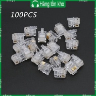 WIN 100pcs RJ12 6P6C Modular Cable for Head Telephone Connectors Crystal Plugs