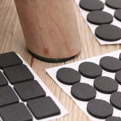 1-24Pcs Square Round Self Adhesive Furniture Leg Feet Pads DIY Anti Slip Mat Bumper Damper For Chair