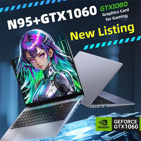 15.6" Slim Gaming Laptop Intel N95 GTX1060 Keyboard Backlight Portable Laptops notbook computer pc W