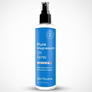 Pure Magnesium Oil Spray | 8 ounces/237 ml | Zen Kijiwat - USP Grade Magnesium Spray - Soothing