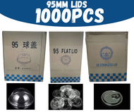 [1000pcs]1 boxs of Plastic Cup Lid PET Dome Lid Flat Lid Strawless Lid 95mm/98mm