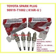 100% ORIGINAL SPARK PLUG TOYOTA VIOS ALTIS WISH CAMRY SPARK PLUG 90919-T1002(K16R-U)