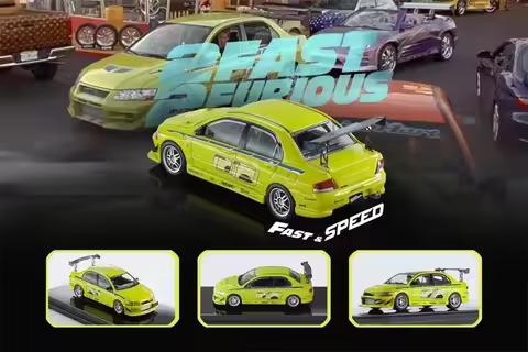 Fast Speed FS 1:64 Lancer Evolution EVO VII FNF FNF Green limited999 Diecast Model Car