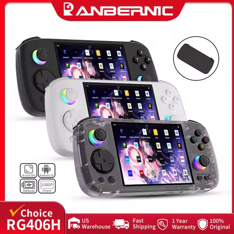 ANBERNIC RG406H Handheld Game Console 4inch IPS Multi-touch Screen 3D Hall Joystick Android Retro Vi