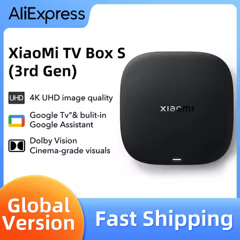 2025 Global Version Xiaomi Mi TV Box S 3rd Gen 2GB 32GB Bluetooth5.2 4K UHD Wifi6 Google TV Google A