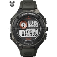 TIMEX T49981 Men's Digital Watch Expedition Shock Resistant Vibration Alarm 50mm Resin Green Camouflage *Original