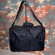 90% new porter flash navy 3way bag briefcase 深藍色尼龍三用袋 公事包 手抽袋 背囊 書包 背包 斜揹袋 側揹袋