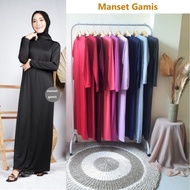 AliMaMa - MANSET GAMIS - Dalaman Wanita Inner Lengan Panjang Kebaya Mangset Baju Dress Daleman Medan