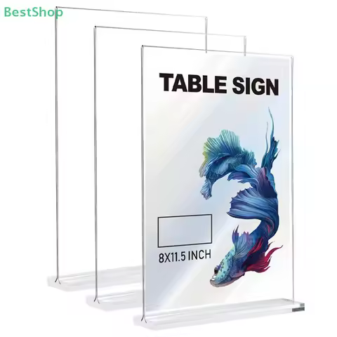 💕Acrylic Sign Holder A4/A5/A6 Desk Display Stand Price Label Display Rack Menu Stand Holder Restaura