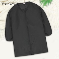 Vsenkes Kids Painting Apron Front Zipper Painting Apron for Girls Boys Kids Handwork