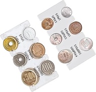 2 Pcs Japanese Yen Coin Holder Hard Case Organizer and Storage for Coins Rectangle JPY Coin Organise