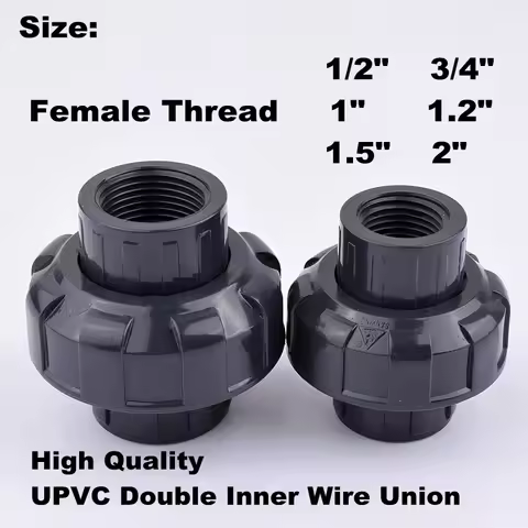 1/2"-2" High quality UPVC Double Female Thread Union Water Pipe Connector Upvc fittings Garden Plant