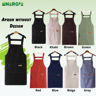 ENERGIE Kitchen Apron Custom Name Apron Custom Logo Apron Cafe Apron Bundle Apron Nama Apron Plain A