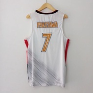 INDONESIAN NATIONAL TEAM BASKETBALL JERSEY FIBA ASIA CUP ORIGINAL AUTHENTIC 7 ANDARA PRASTAWA - WHIT