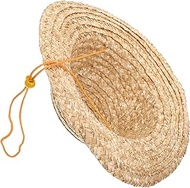 VALICLUD Straw Farmer Hats for Kids 31cm Diameter Beach Hats for Kids Fashionable Straw Hat