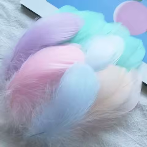 100pcs Natural Goose Feathers Headdress Floating Small Swan Feather Plume 7-12cm Colourful Dream Cat