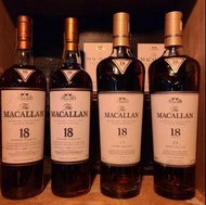 #Macallan18 #sherry 1994.1996.2020.2021 麥卡倫 18年 各種版本回收 威士忌 whisky